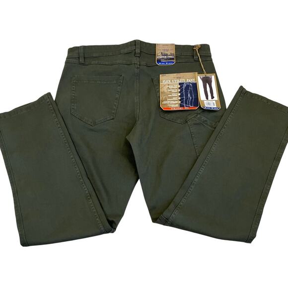 Weatherproof Vintage Mens Sz 36x30 Flax Utility Pant Straight Fit Stretch Twill - Picture 14 of 15